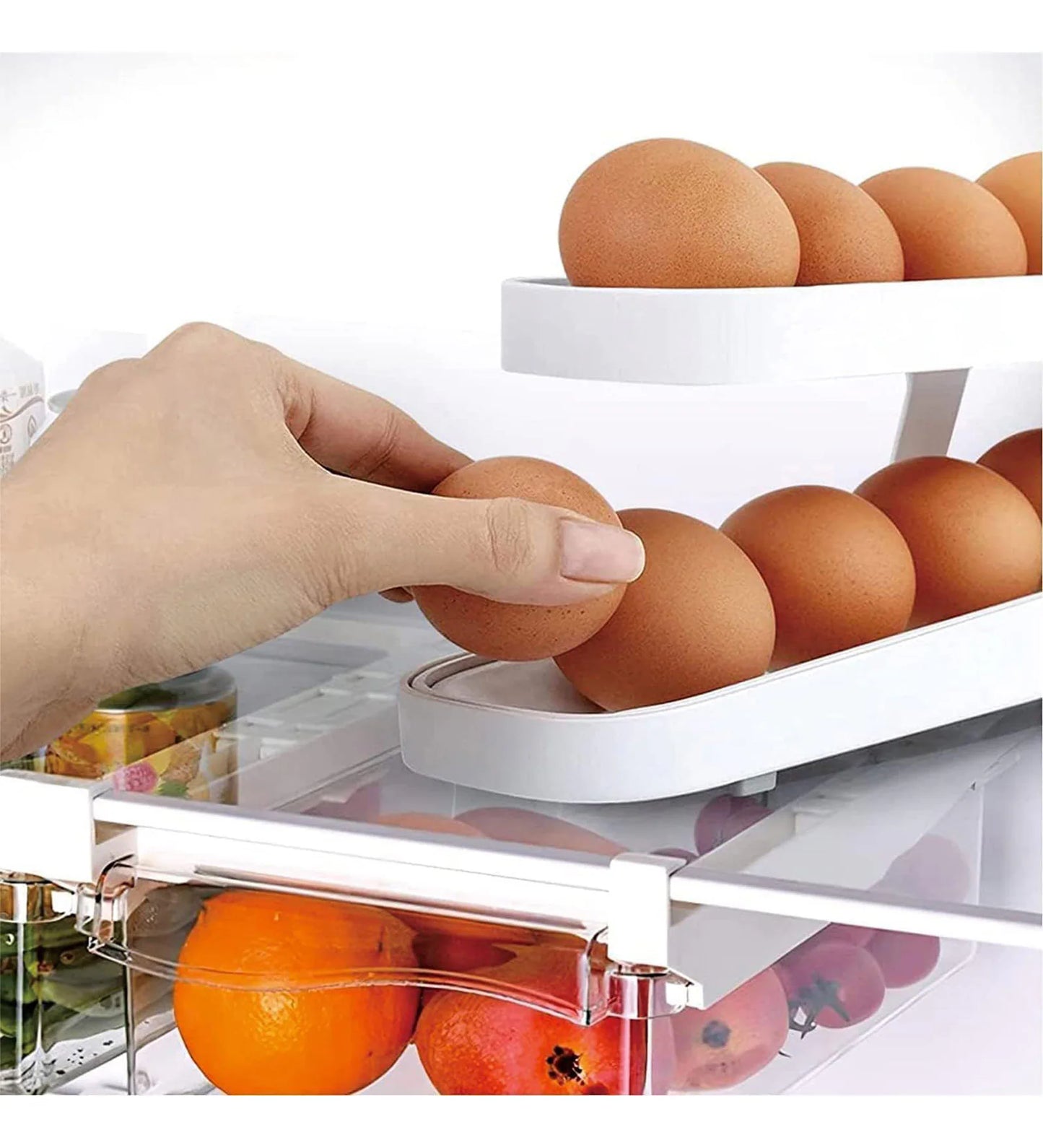 Automatic Roll-Down Double Layer Egg Dispenser