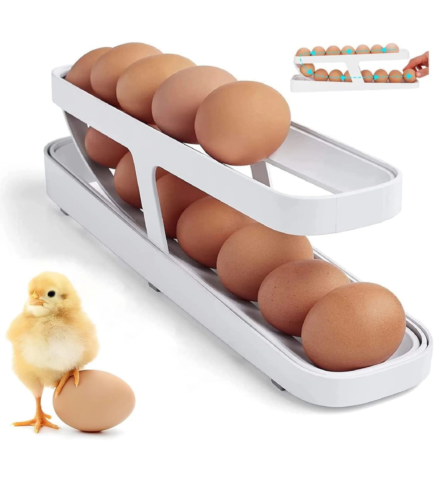 Automatic Roll-Down Double Layer Egg Dispenser