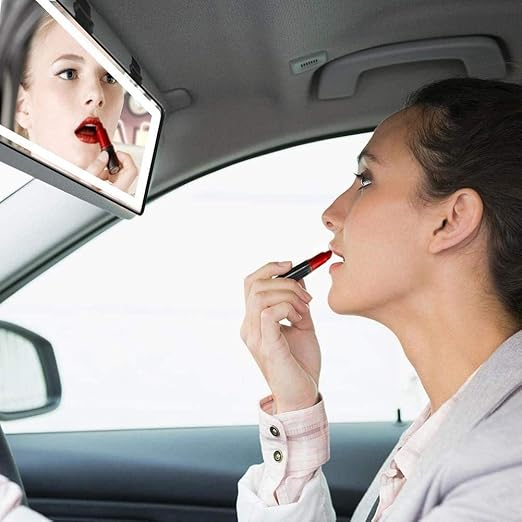 Car Makeup Mirror with Lights