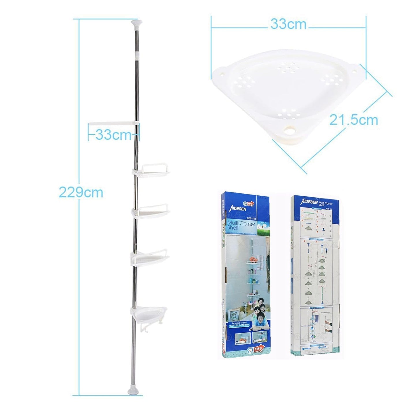 Multi-function Corner Shelf