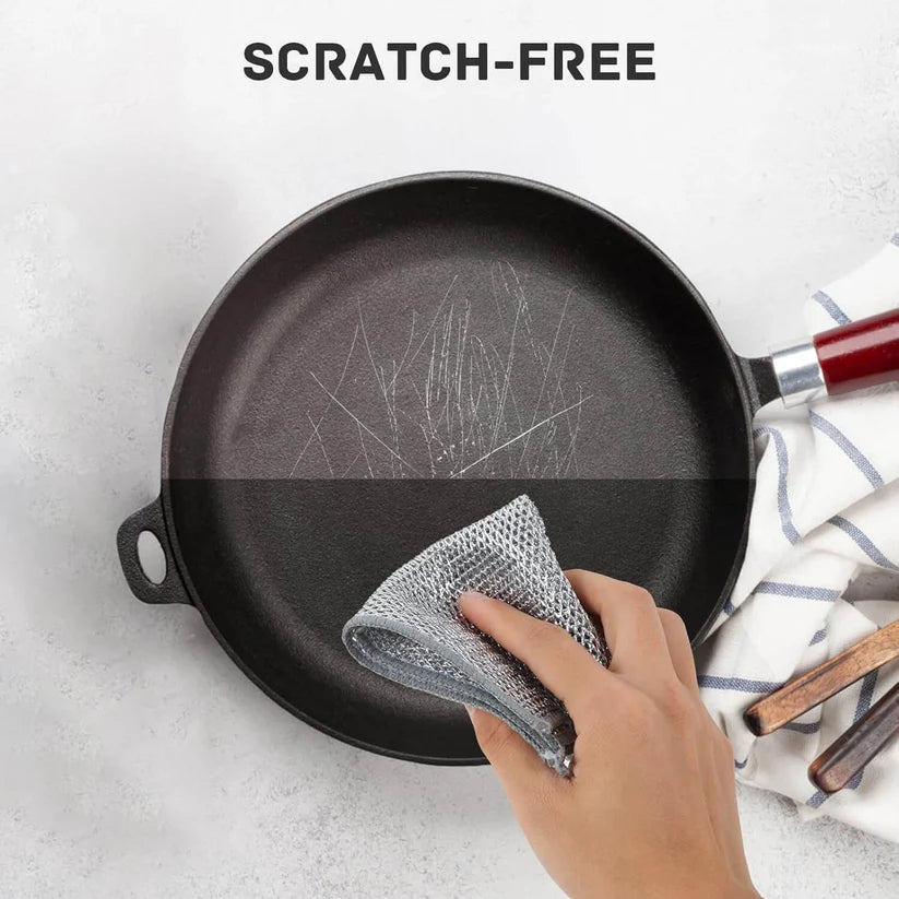 Multipurpose Wire Dishwashing Rags for Wet and Dry