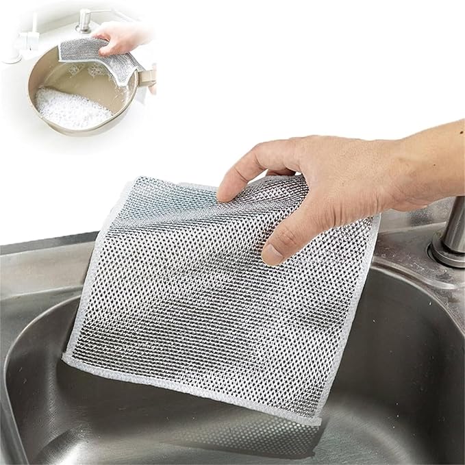 Multipurpose Wire Dishwashing Rags for Wet and Dry
