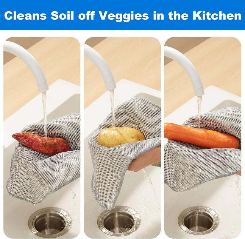 Multipurpose Wire Dishwashing Rags for Wet and Dry
