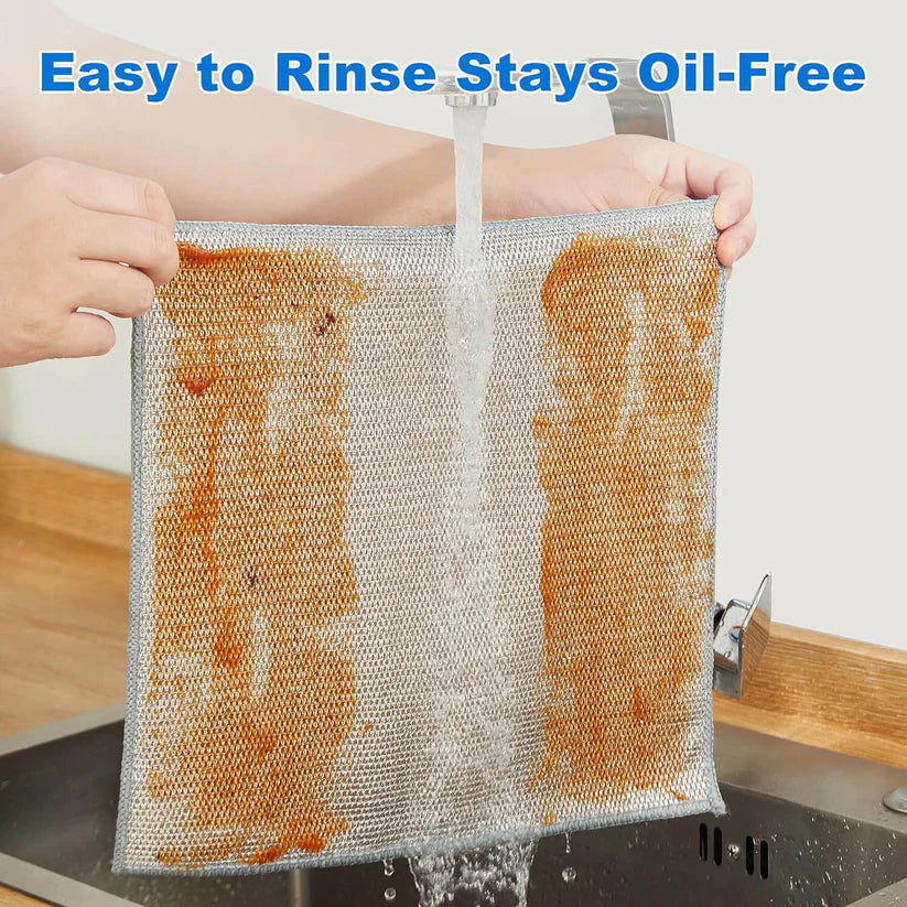 Multipurpose Wire Dishwashing Rags for Wet and Dry