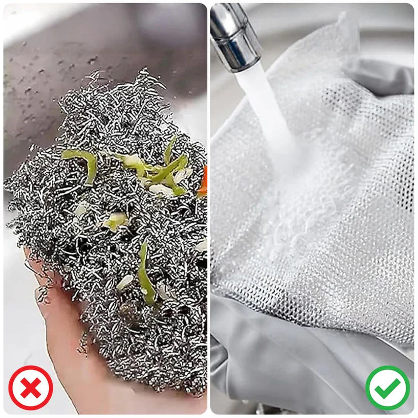 Multipurpose Wire Dishwashing Rags for Wet and Dry