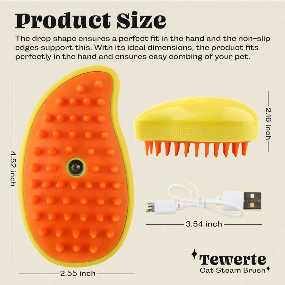 Steamy Pet Grooming Brush