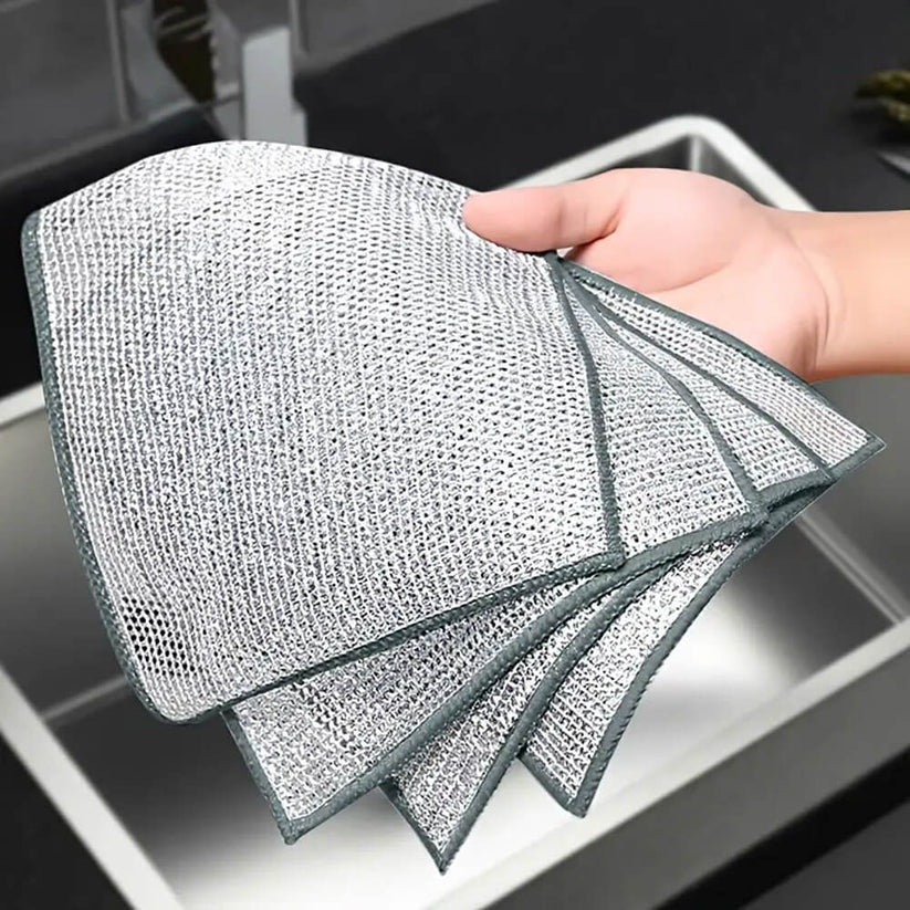 Multipurpose Wire Dishwashing Rags for Wet and Dry