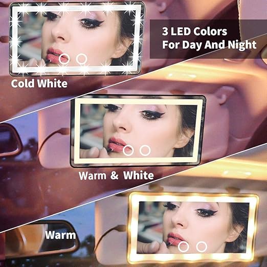 Car Makeup Mirror with Lights