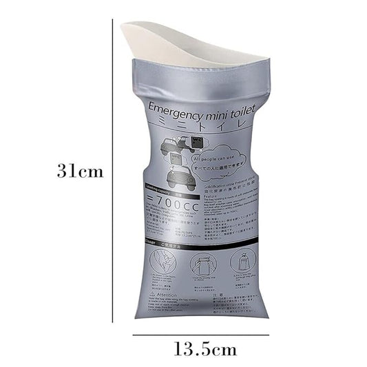 Disposable toilet emergency shoot pouch