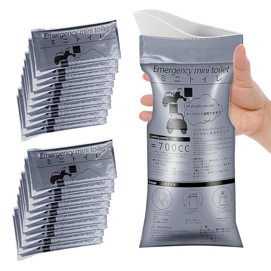 Disposable toilet emergency shoot pouch