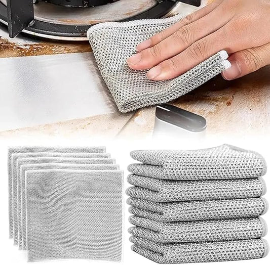 Multipurpose Wire Dishwashing Rags for Wet and Dry