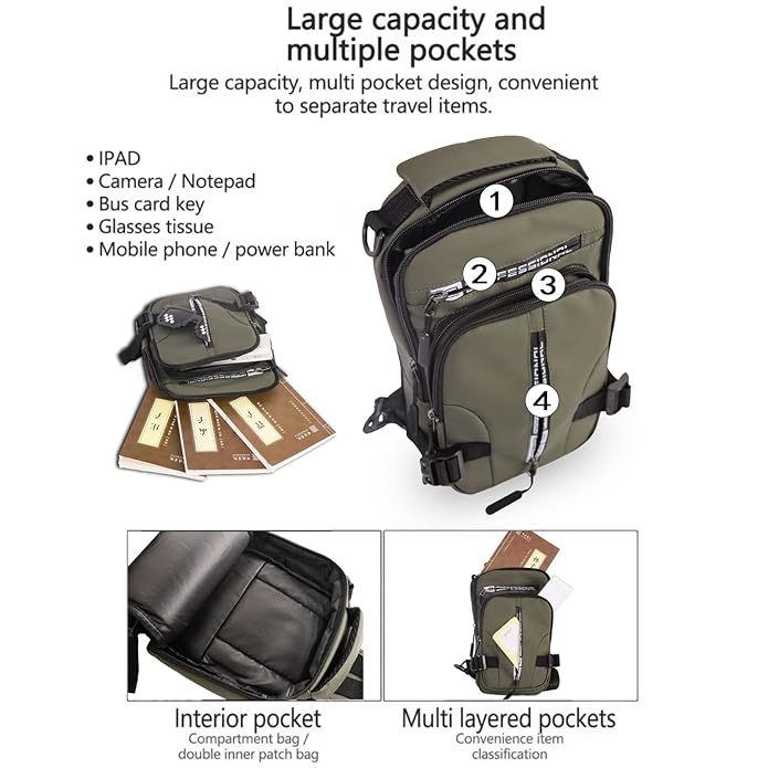 Multifunctional Chest Sling Bag