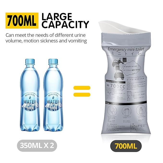 Disposable toilet emergency shoot pouch
