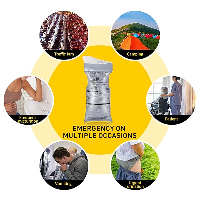 Disposable toilet emergency shoot pouch
