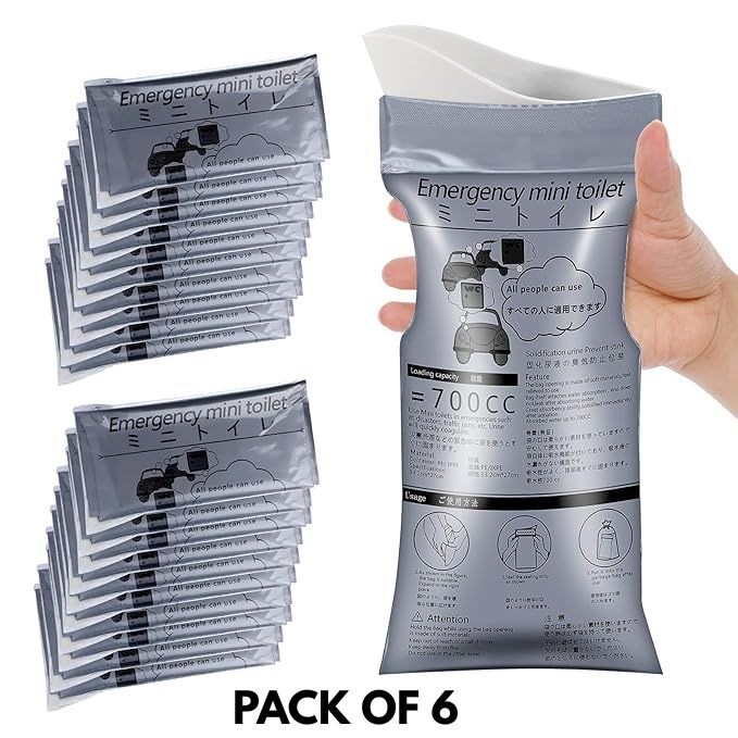 Disposable toilet emergency shoot pouch